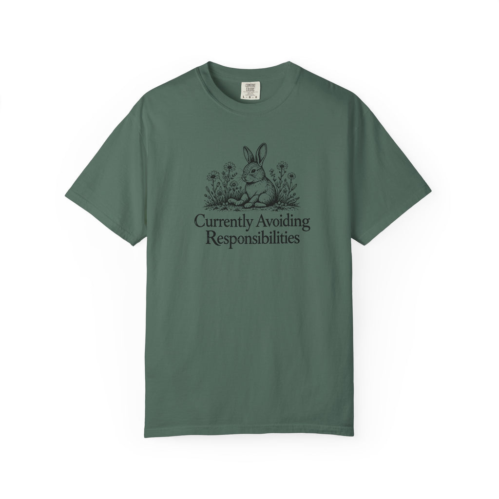 Currently Avoiding Responsibilities | Vintage Bunny Graphic Tee