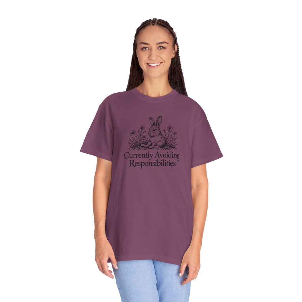 Currently Avoiding Responsibilities | Vintage Bunny Graphic Tee