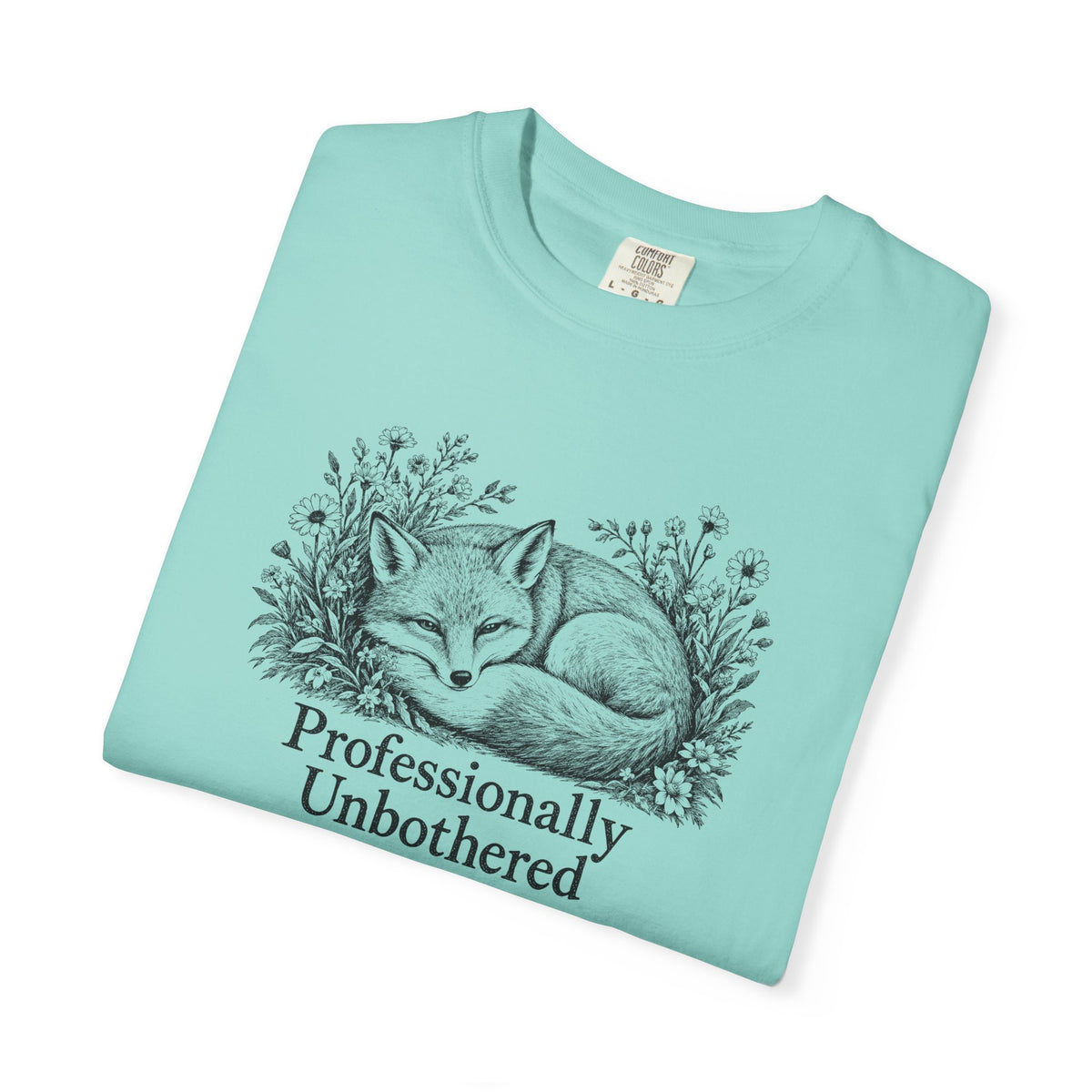 Professionally Unbothered T-Shirt | Vintage Fox Graphic Tee | Comfort Colors 1717