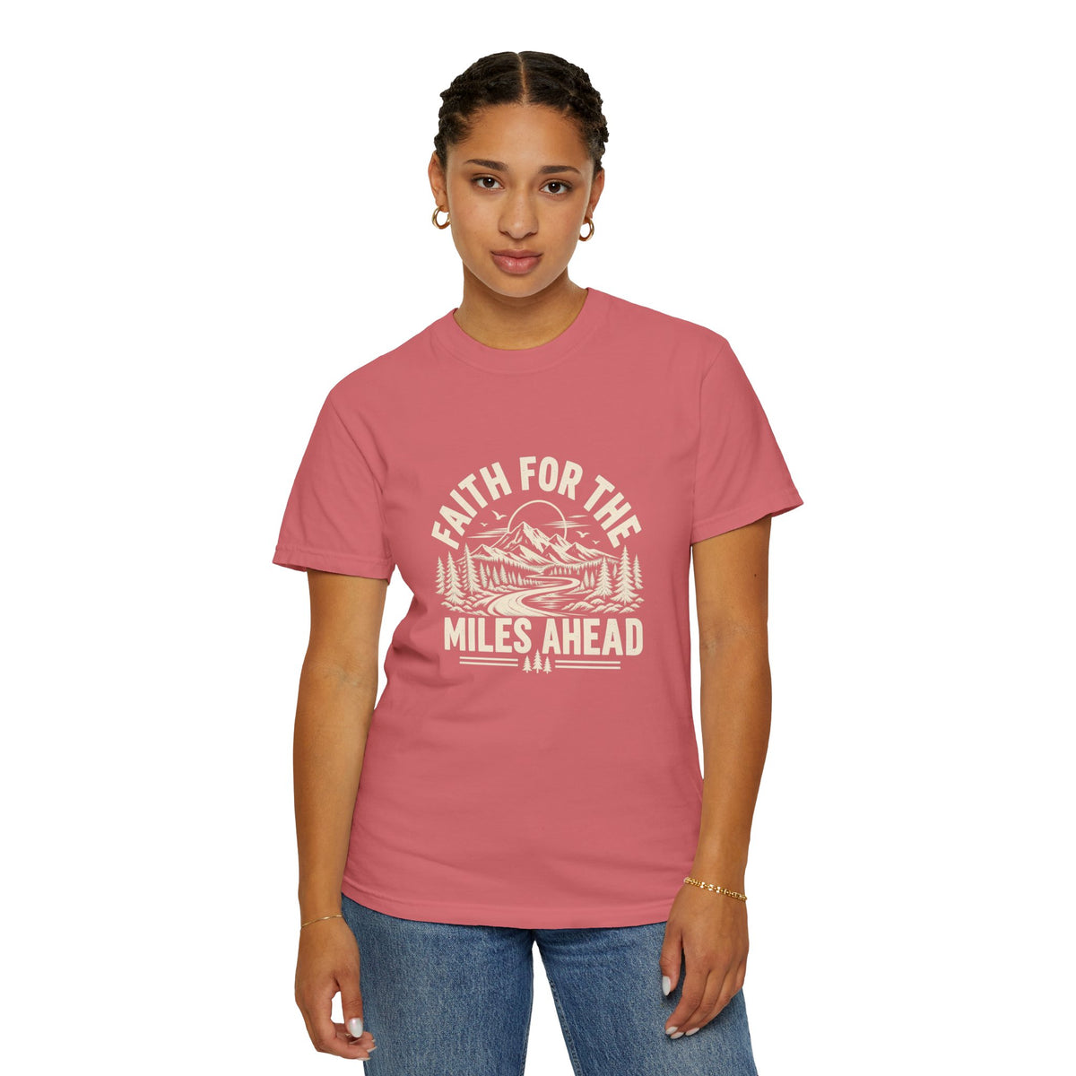 Faith for the Miles Ahead T-Shirt | Christian Outdoor Comfort Colors Tee