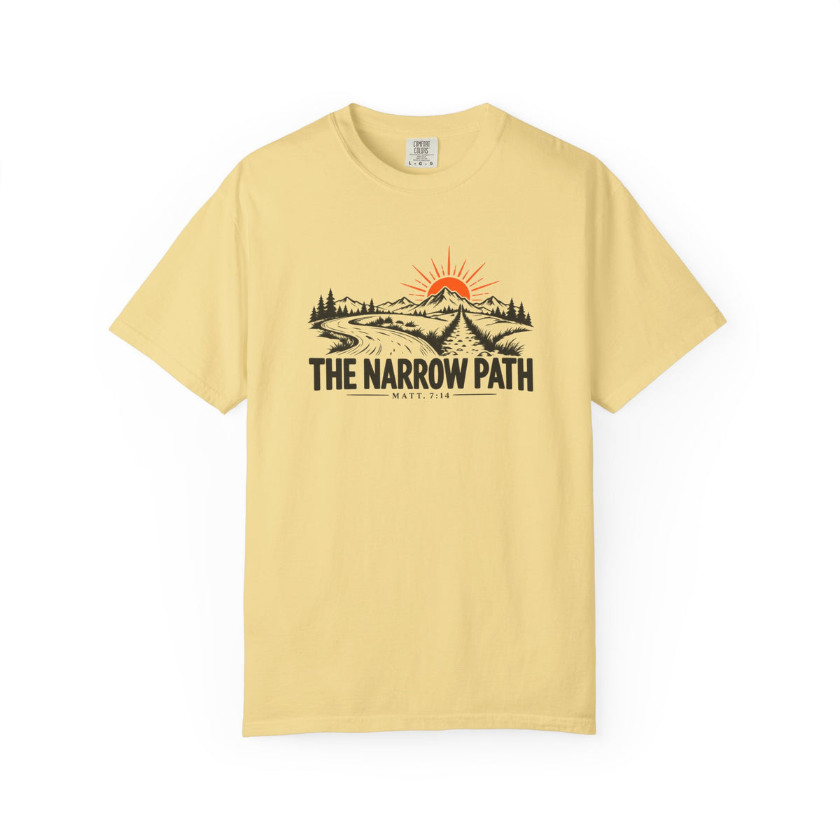 The Narrow Path Comfort Colors® T-Shirt | Faith & Outdoor Graphic Tee