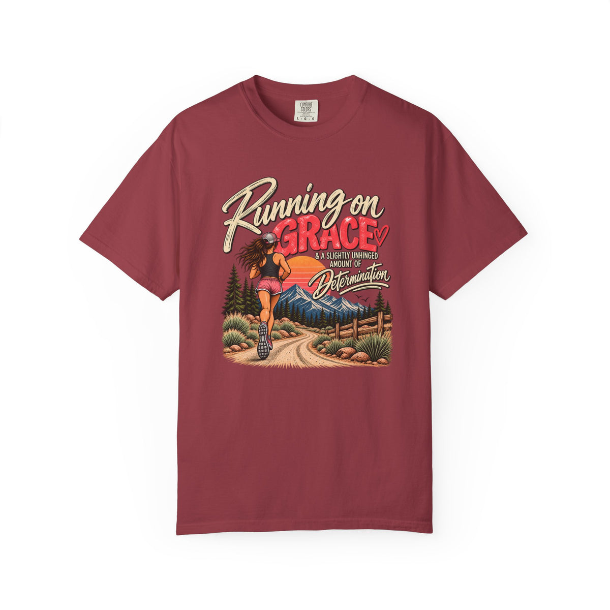 Running on Grace T-Shirt | Funny Faith & Running Graphic Tee