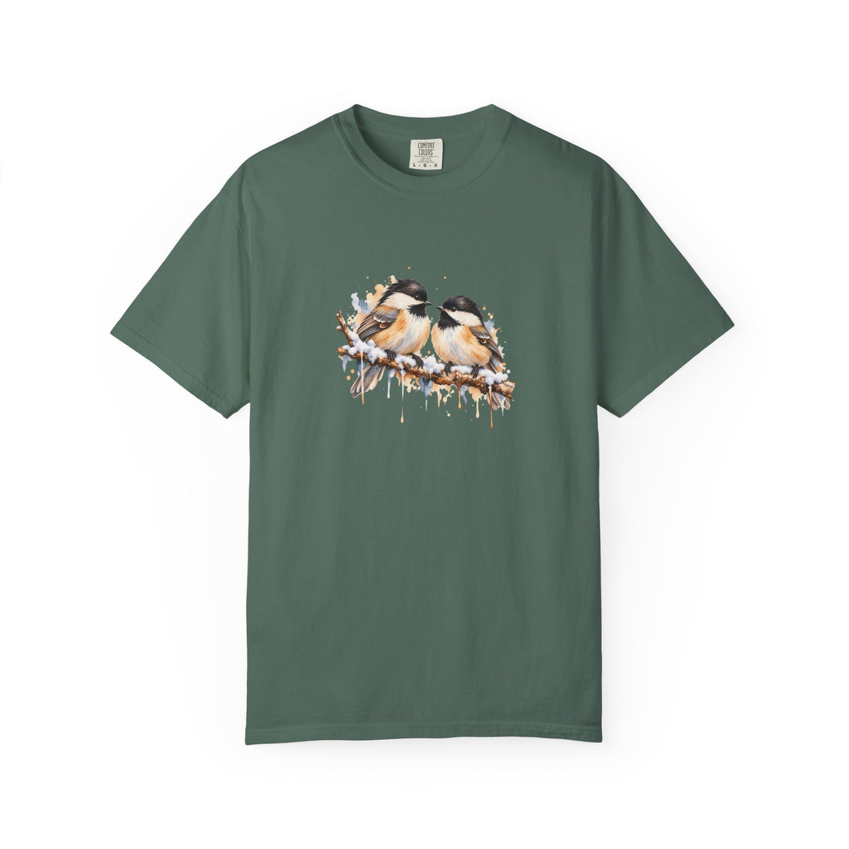 Watercolor Chickadee Birds T-Shirt | Comfort Colors 1717