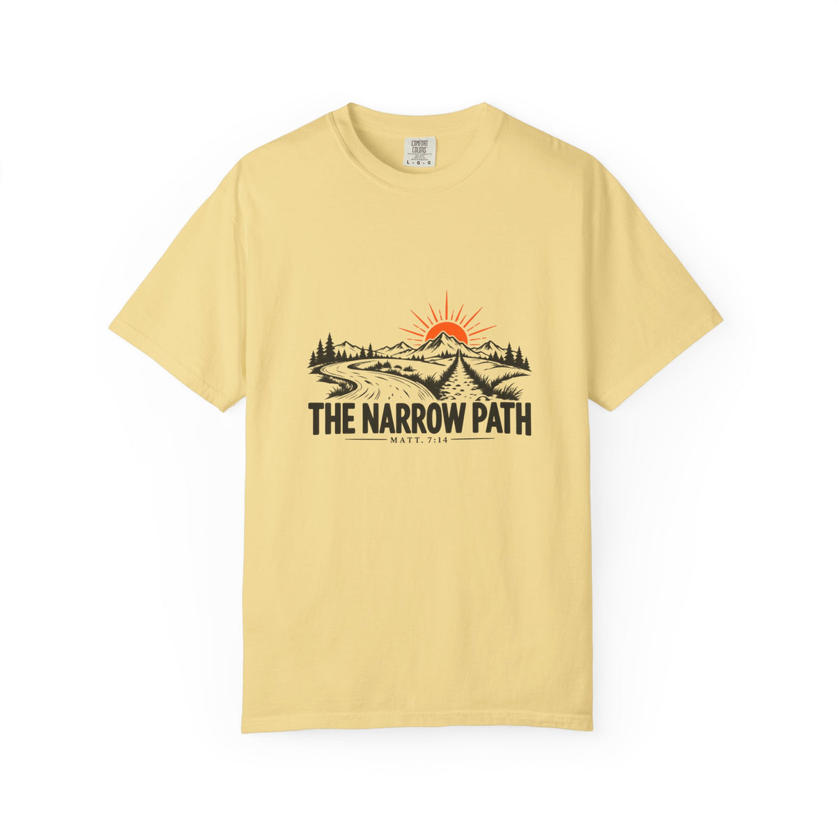 The Narrow Path Comfort Colors® T-Shirt | Faith & Outdoor Graphic Tee