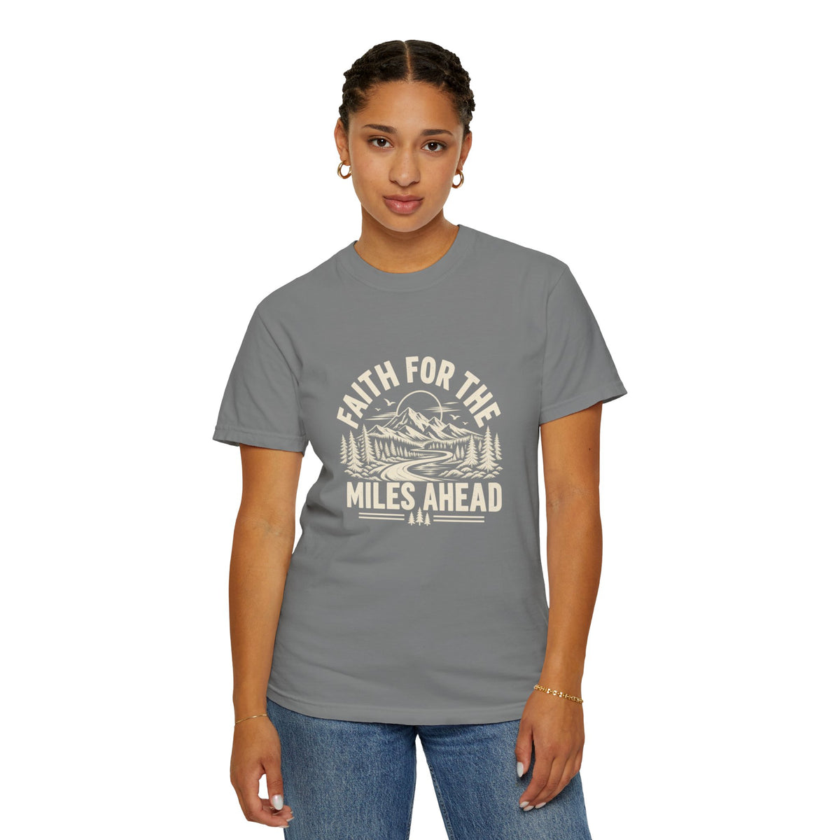 Faith for the Miles Ahead T-Shirt | Christian Outdoor Comfort Colors Tee