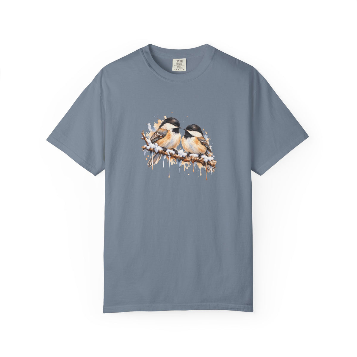Watercolor Chickadee Birds T-Shirt | Comfort Colors 1717