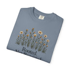 Rooted Not Restricted T-Shirt | Vintage Wildflower Graphic Tee | Comfort Colors 1717