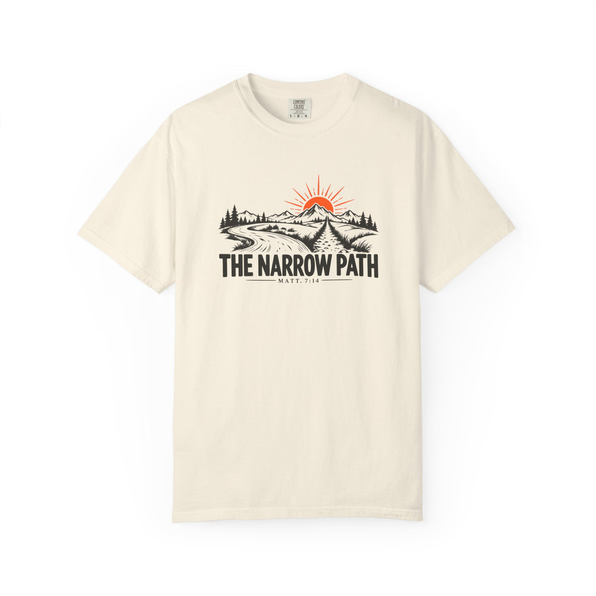 The Narrow Path Comfort Colors® T-Shirt | Faith & Outdoor Graphic Tee