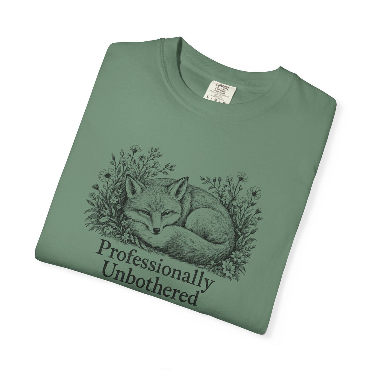 Professionally Unbothered T-Shirt | Vintage Fox Graphic Tee | Comfort Colors 1717