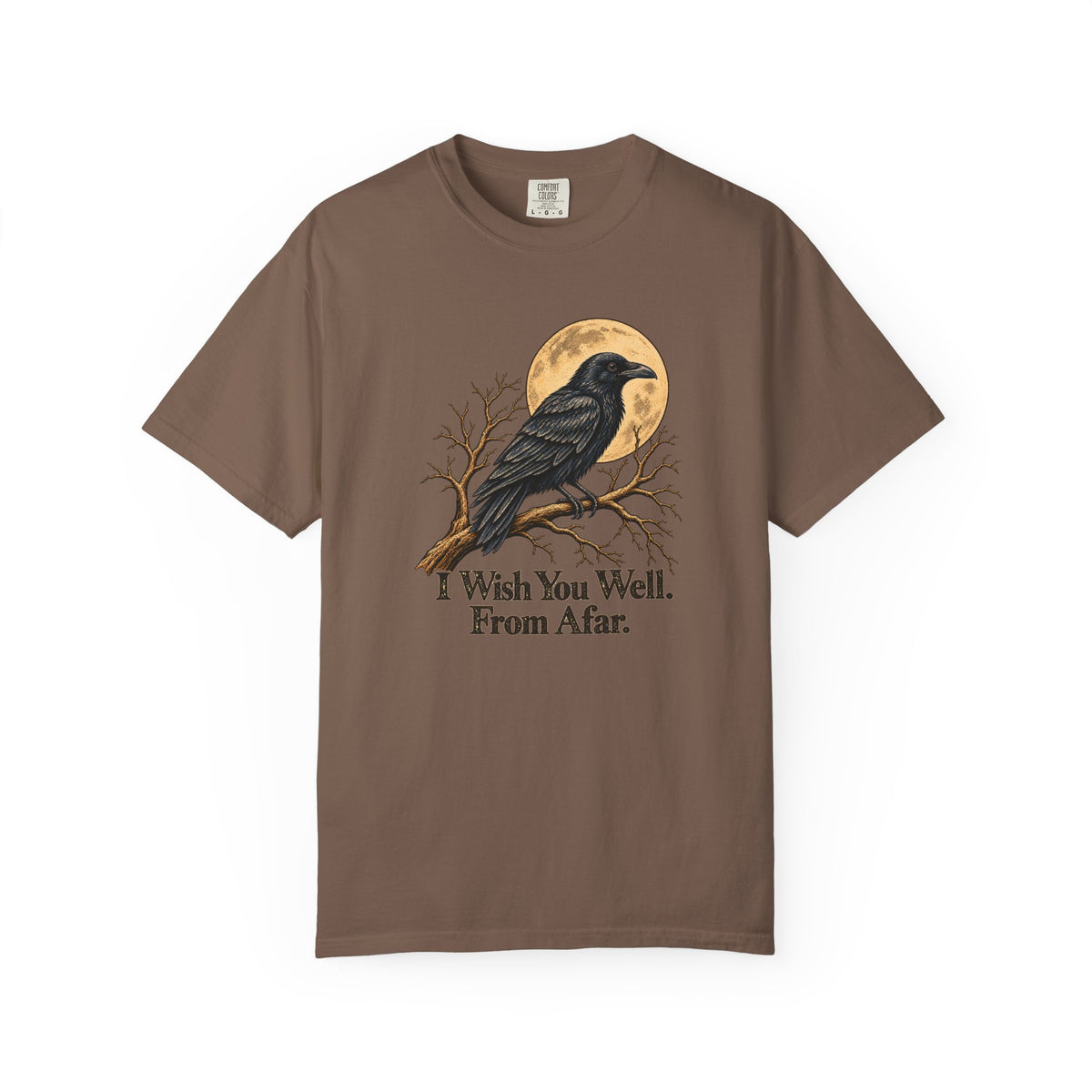 I Wish You Well From Afar T-Shirt | Vintage Raven Graphic Tee | Comfort Colors 1717