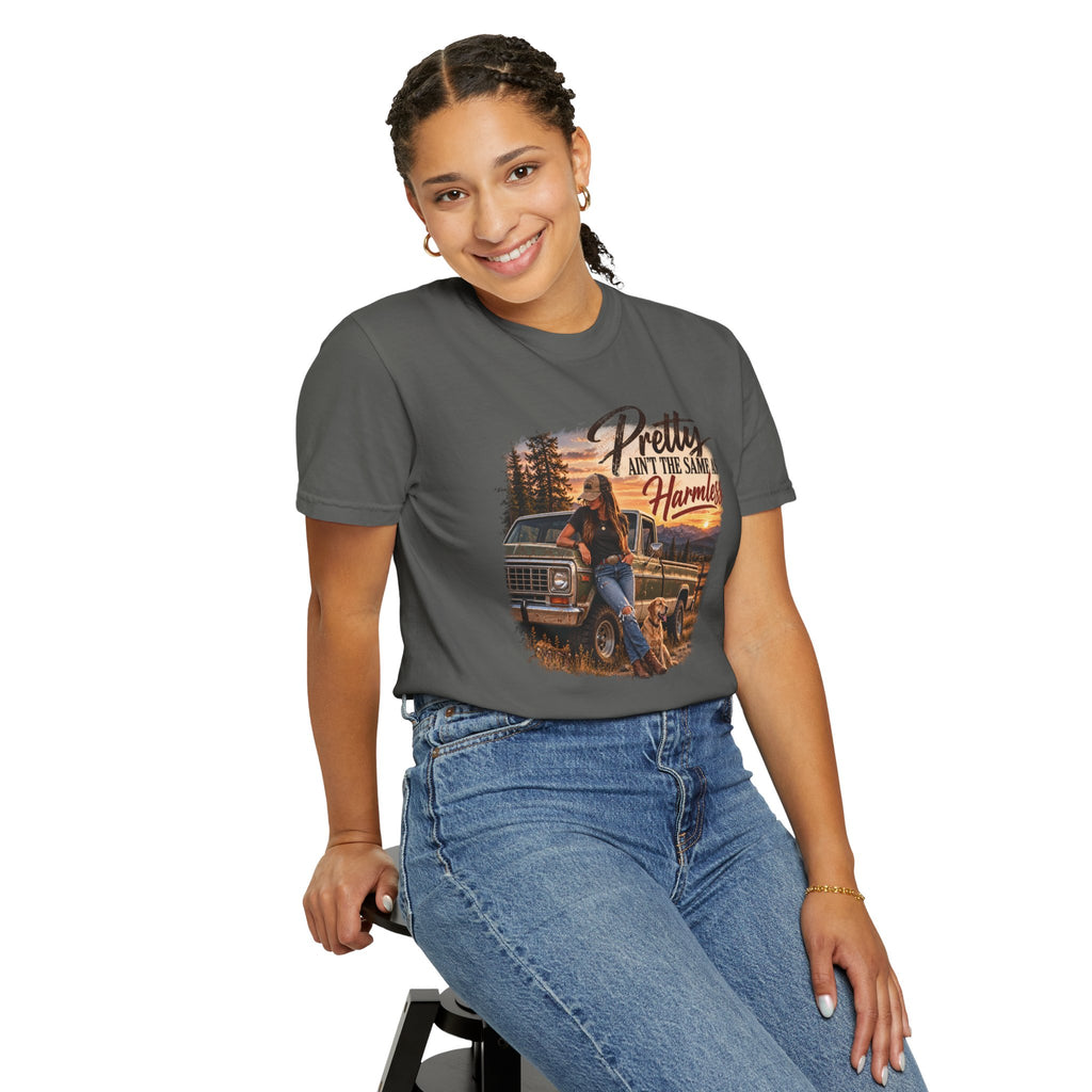 Pretty Ain't the Same as Harmless T-Shirt | Vintage Western Graphic Tee | Comfort Colors 1717