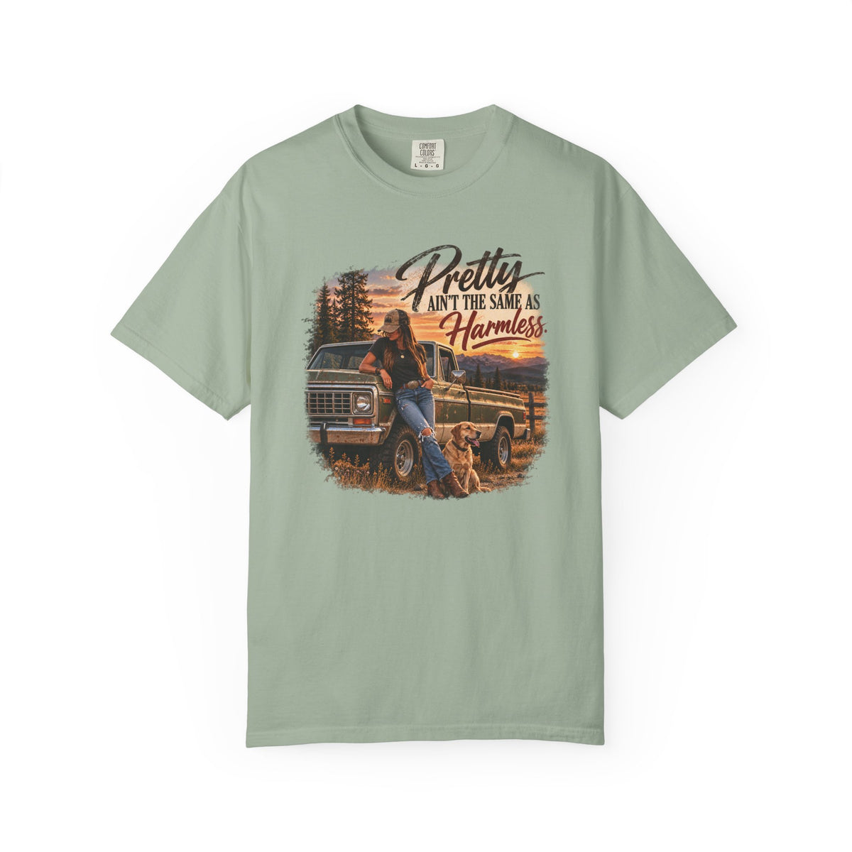 Pretty Ain't the Same as Harmless T-Shirt | Vintage Western Graphic Tee | Comfort Colors 1717