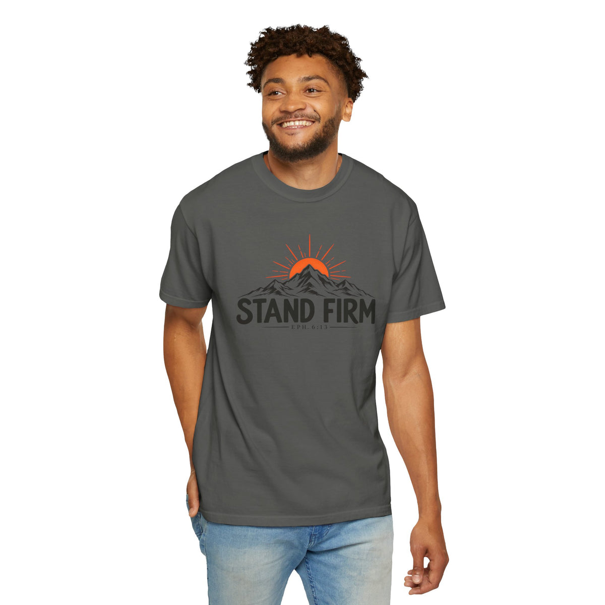 Stand Firm Ephesians 6:13 T-Shirt — Christian Mountain Graphic Tee