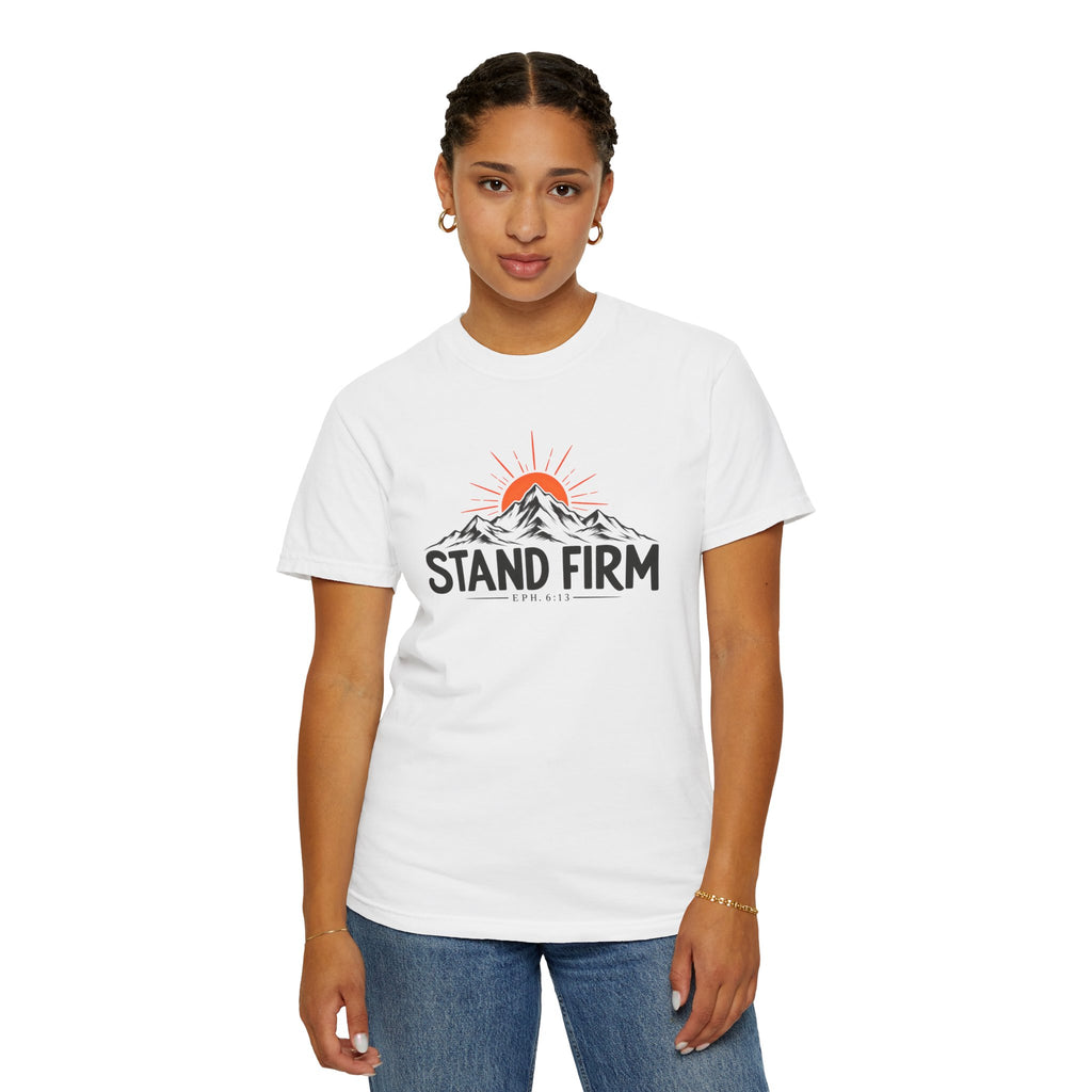 Stand Firm Ephesians 6:13 T-Shirt — Christian Mountain Graphic Tee
