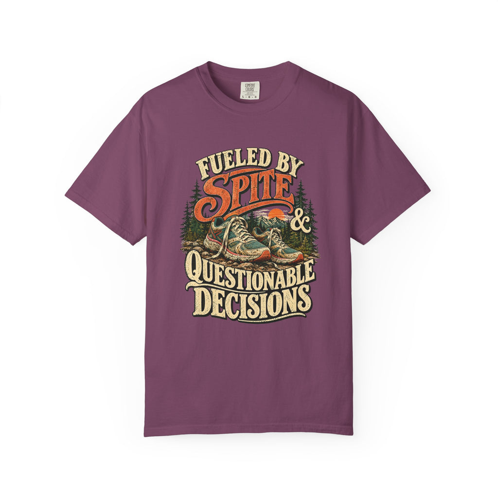 Fueled by Spite & Questionable Decisions | Funny Running Graphic Tee