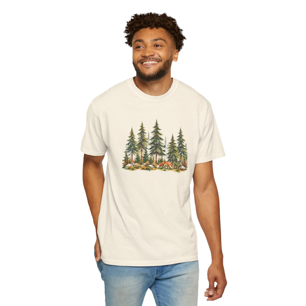 Forest Fox T-Shirt | Woodland Nature Graphic Tee | Comfort Colors 1717