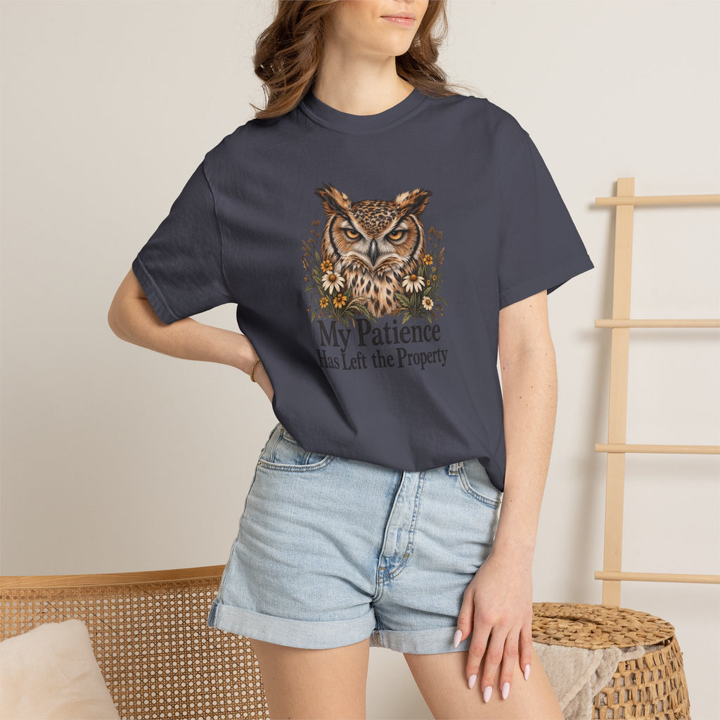 My Patience Has Left the Property | Vintage Owl Graphic Tee