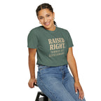 Raised Right Turned Out Questionable T-Shirt | Funny Graphic Tee | Comfort Colors 1717