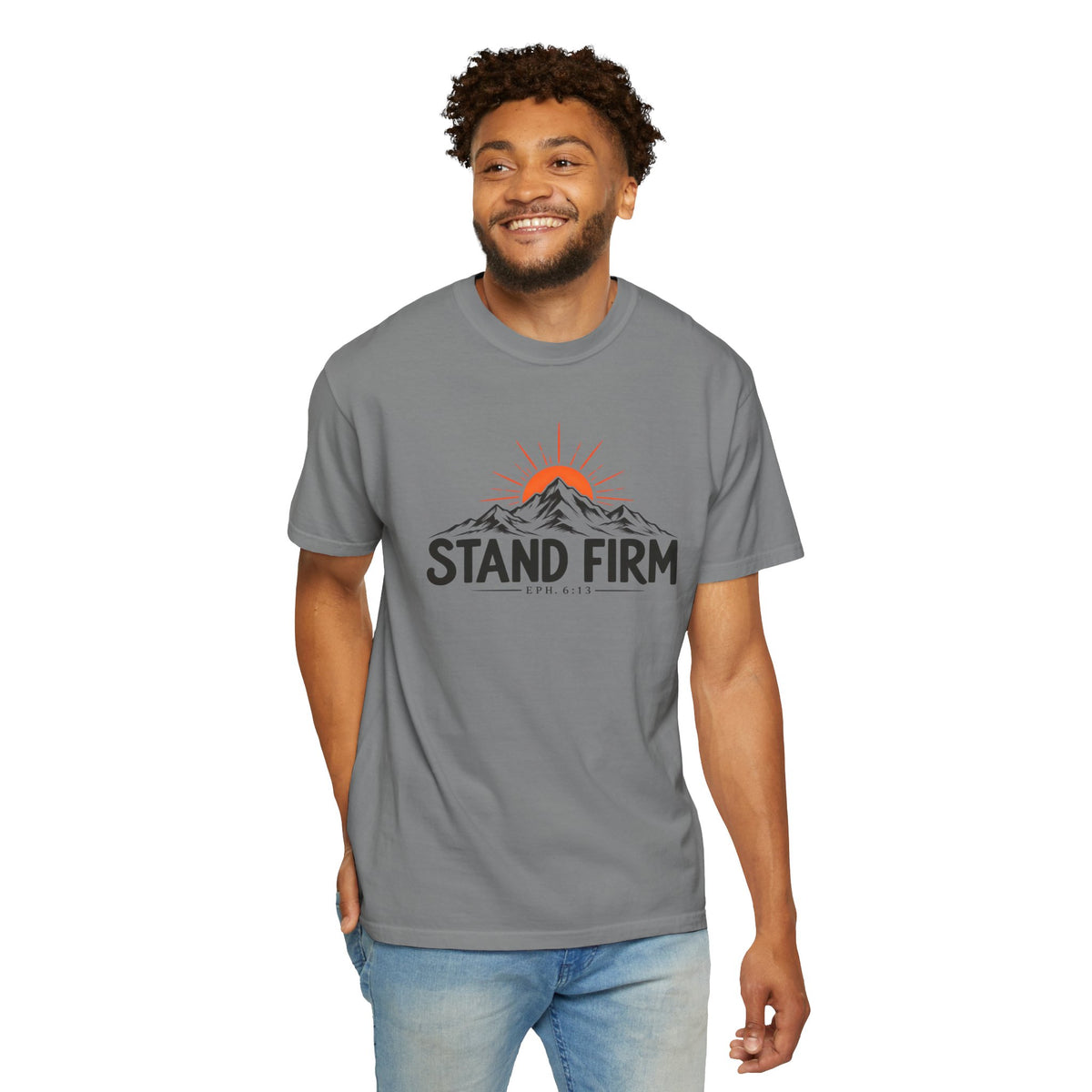 Stand Firm Ephesians 6:13 T-Shirt — Christian Mountain Graphic Tee