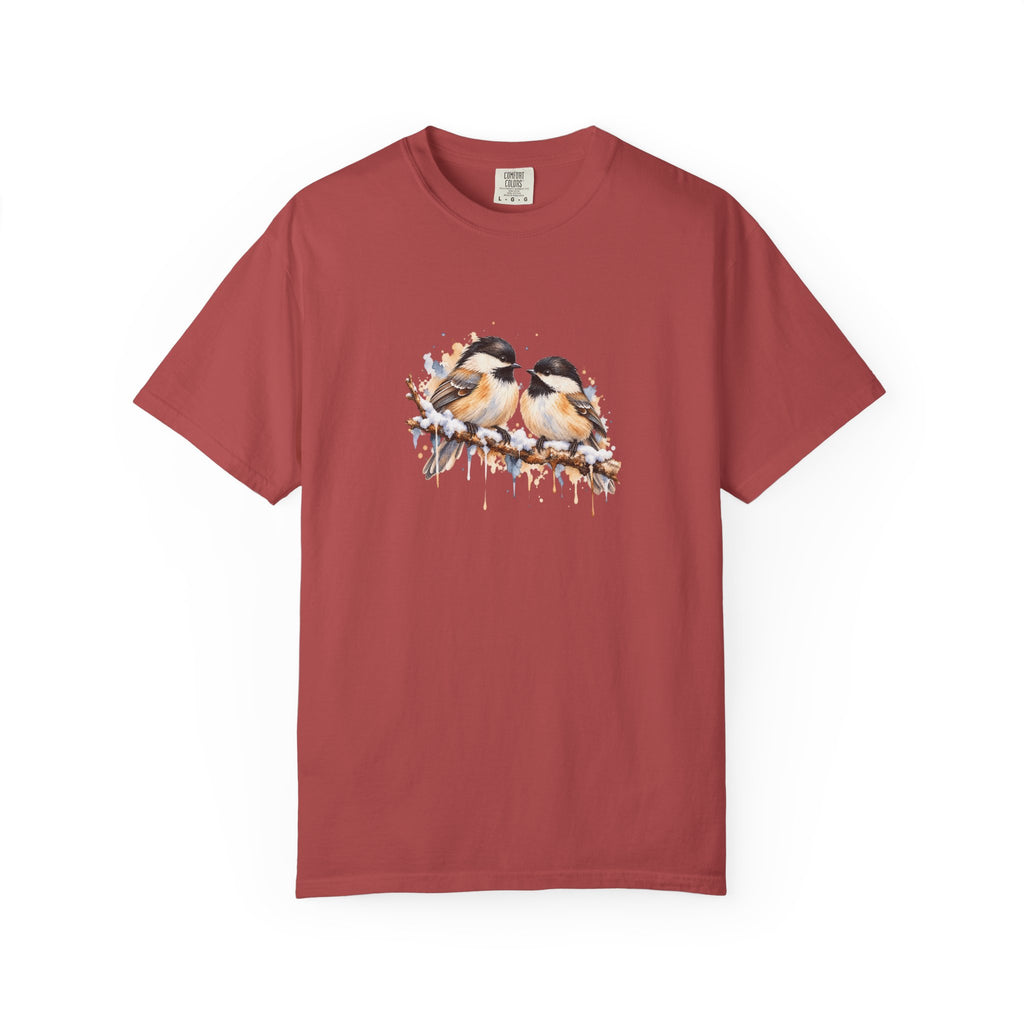 Watercolor Chickadee Birds T-Shirt | Comfort Colors 1717