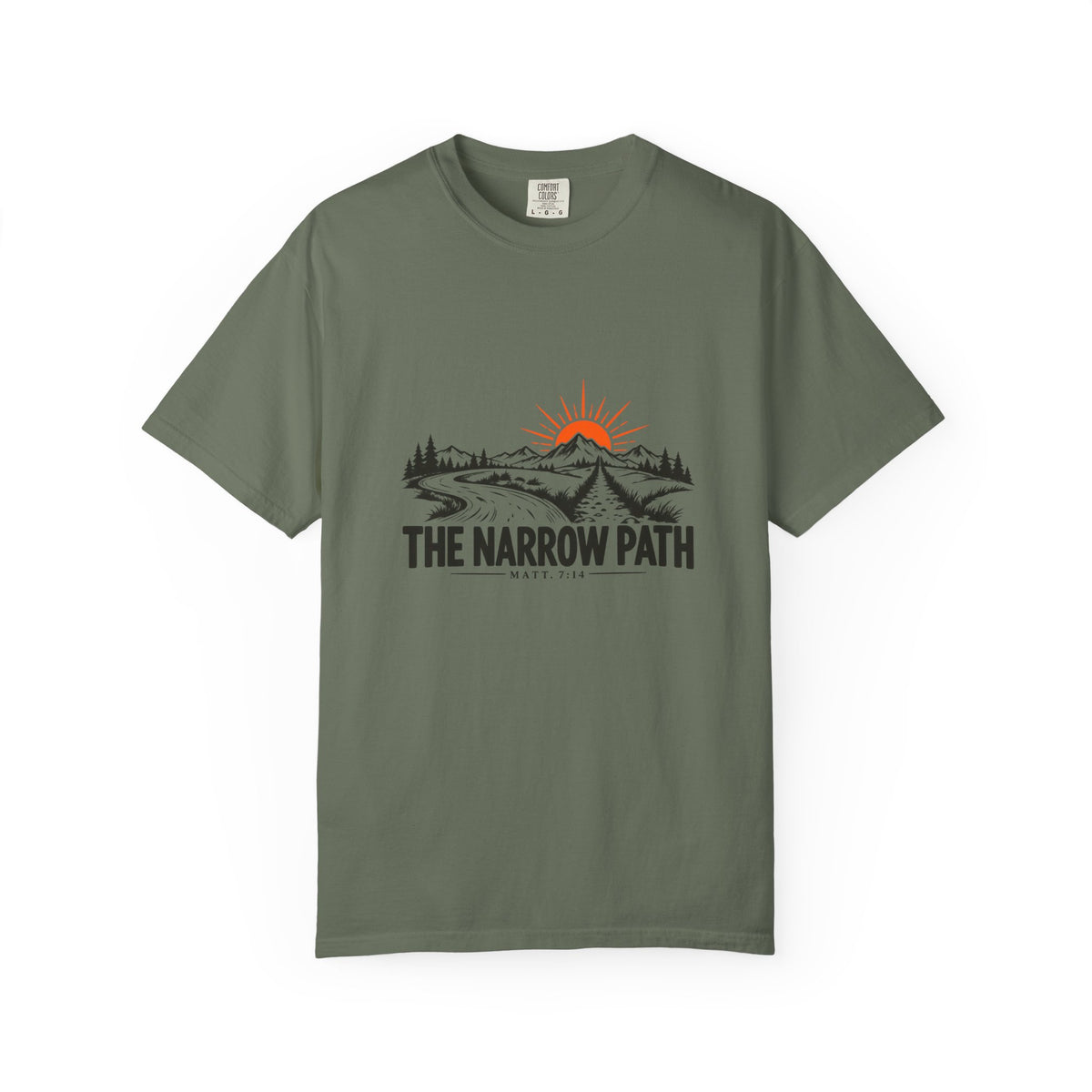 The Narrow Path Comfort Colors® T-Shirt | Faith & Outdoor Graphic Tee