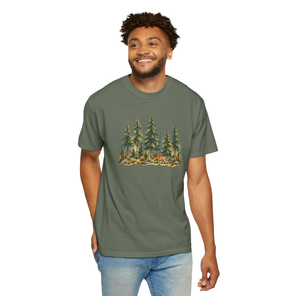 Forest Fox T-Shirt | Woodland Nature Graphic Tee | Comfort Colors 1717