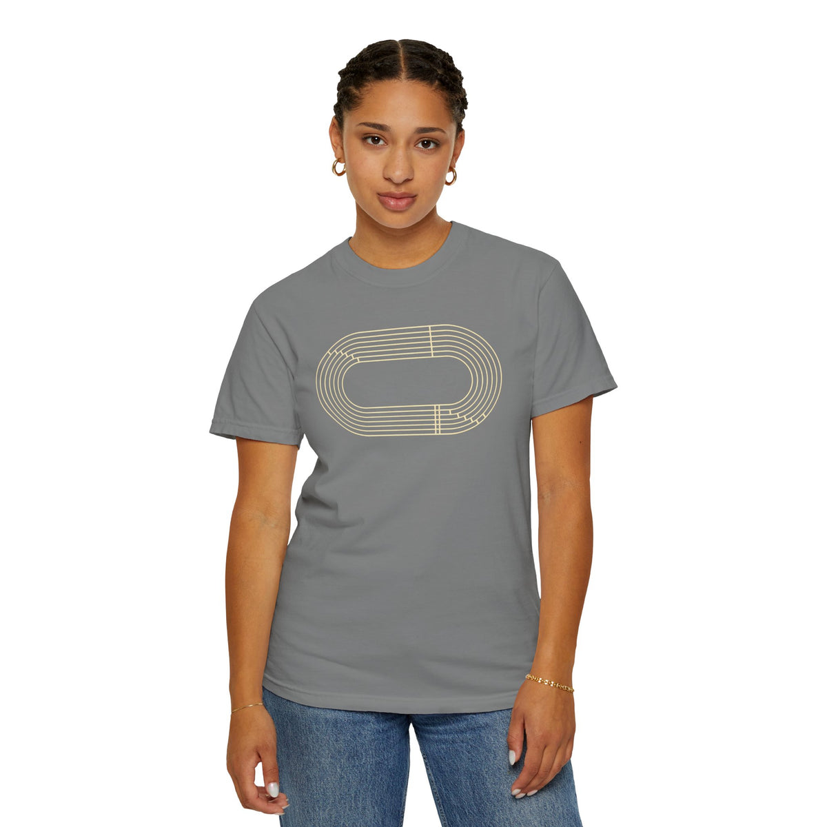 The Track Edit | Minimalist Running Track Graphic Tee