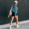 Oversized V-Neck Criss Cross Sweatshirt