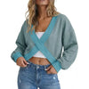 Oversized V-Neck Criss Cross Sweatshirt