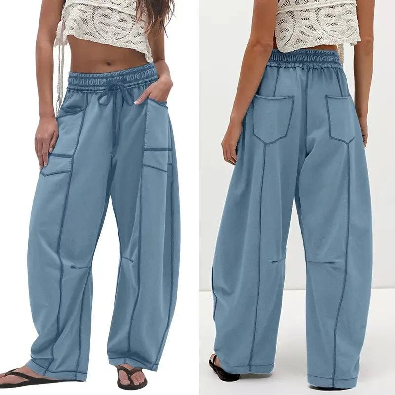 Womens Baggy Wide Leg Lounge Pants