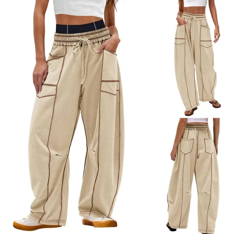 Womens Baggy Wide Leg Lounge Pants