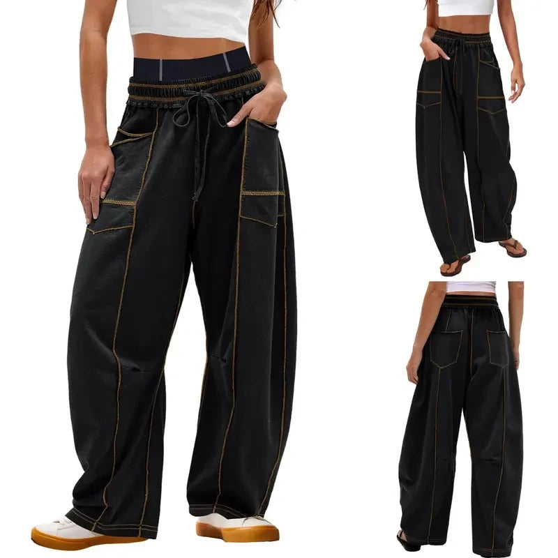 Womens Baggy Wide Leg Lounge Pants