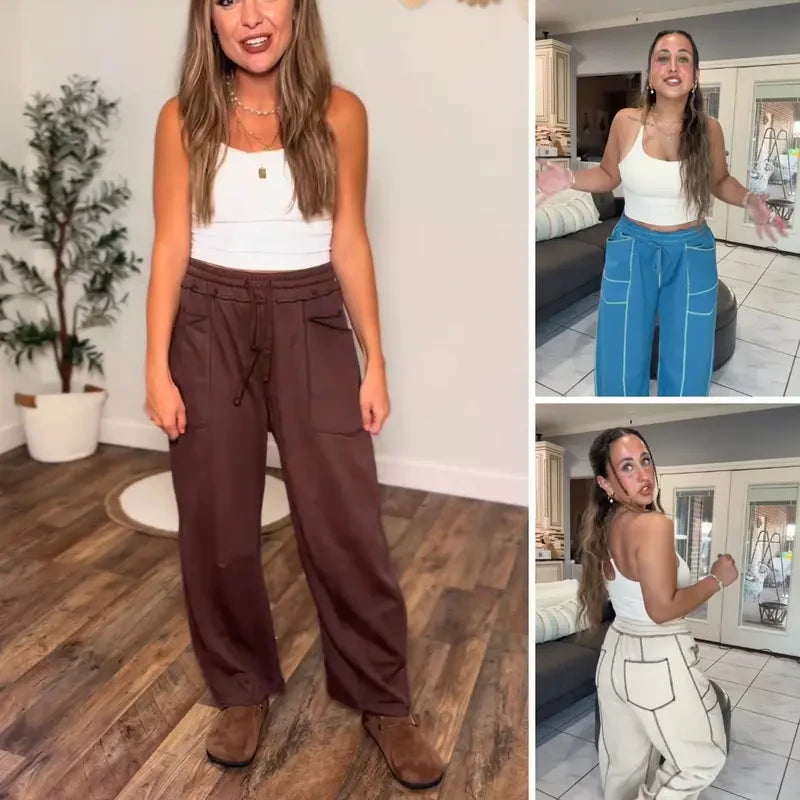 Womens Baggy Wide Leg Lounge Pants