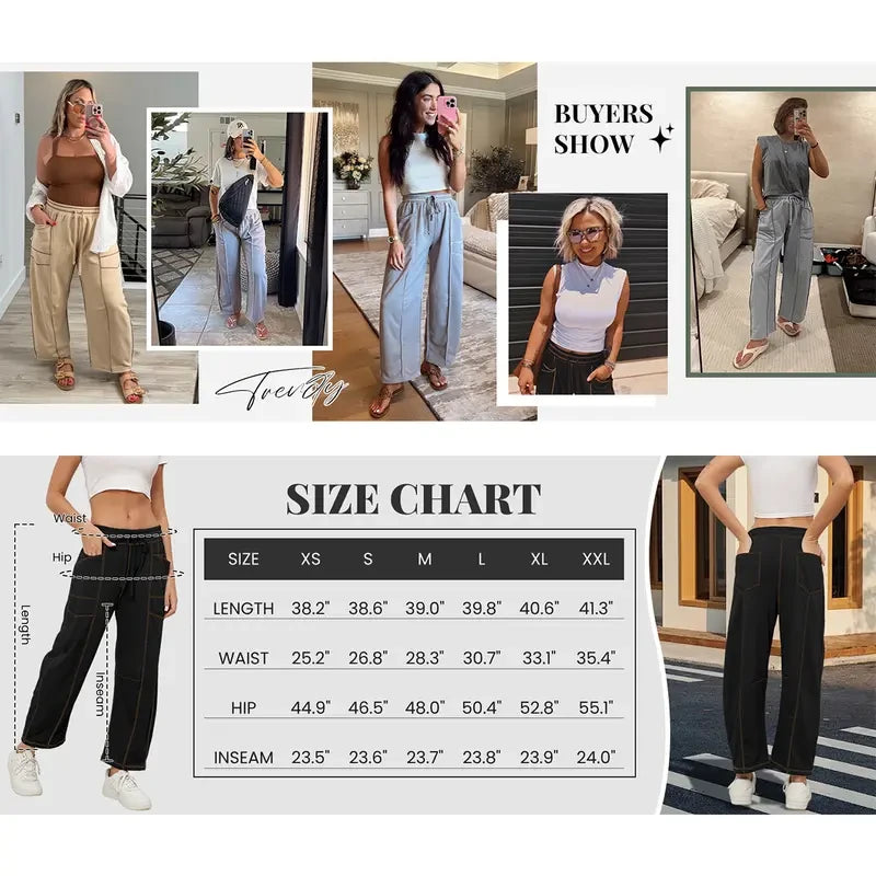 Womens Baggy Wide Leg Lounge Pants