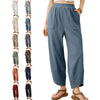 Waffle Knit Wide Leg Lounge Pants