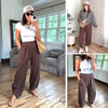 Waffle Knit Wide Leg Lounge Pants