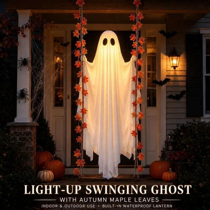 LED Swinging Ghost Porch Decoration