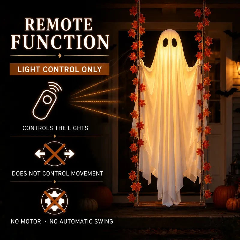 LED Swinging Ghost Porch Decoration