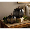 Illuminated Starry Night Glass Pumpkin Set