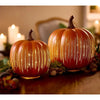 Illuminated Starry Night Glass Pumpkin Set
