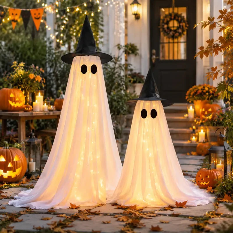 White LED Ghost String Lights