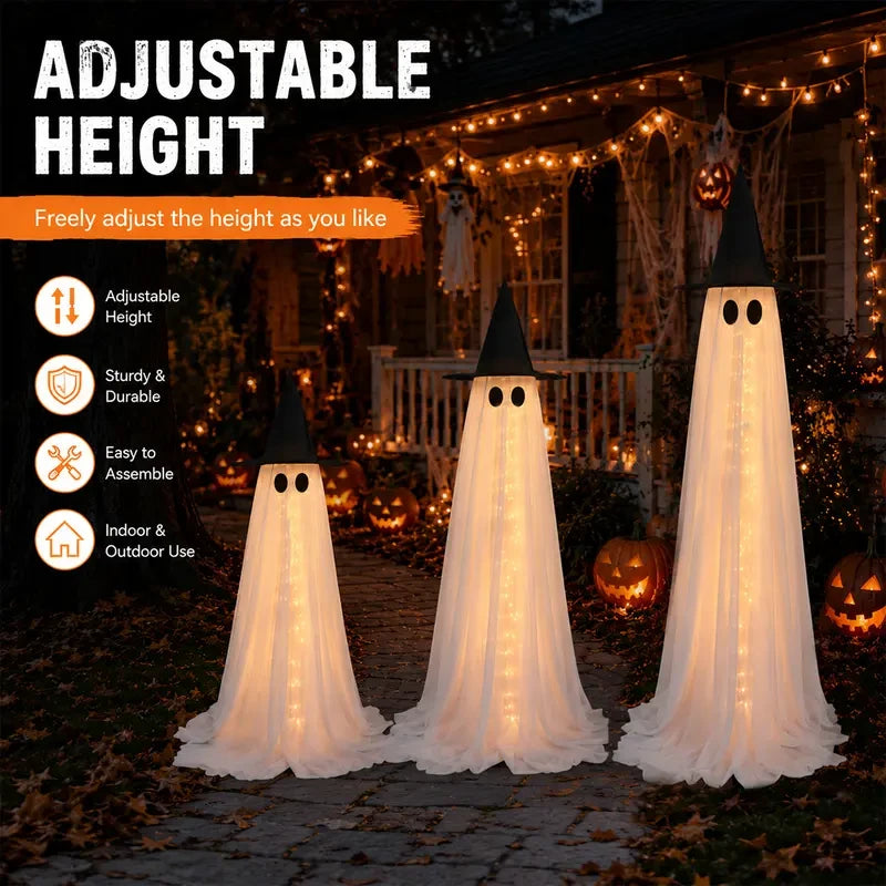 White LED Ghost String Lights