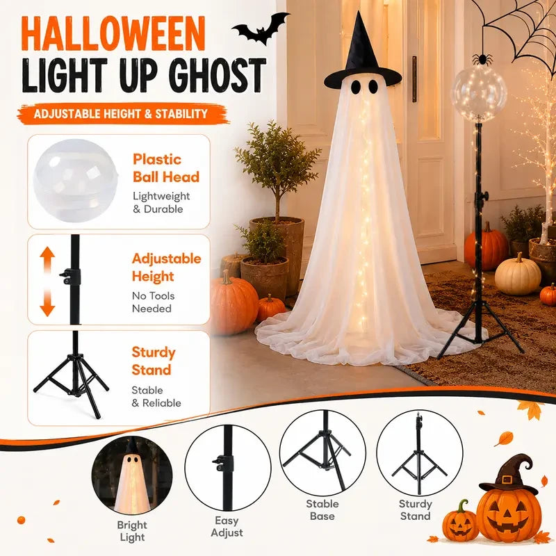 White LED Ghost String Lights