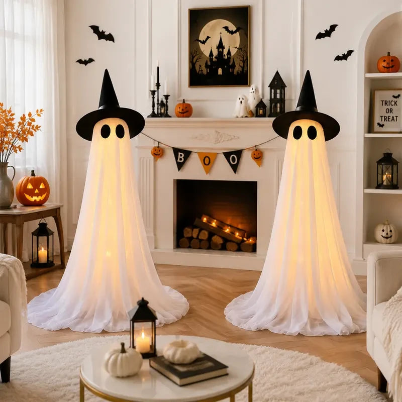 White LED Ghost String Lights