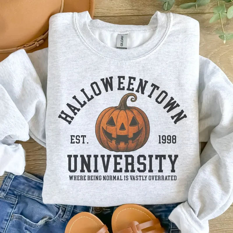 Pumpkin University Halloween Sweatshirt