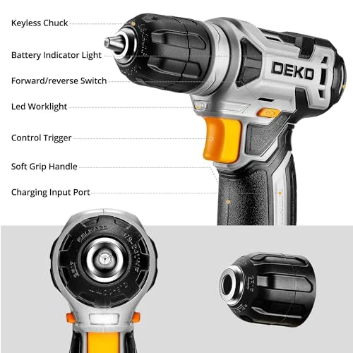 DEKOPRO Cordless Drill Tool Set