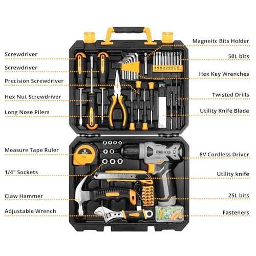 DEKOPRO Cordless Drill Tool Set