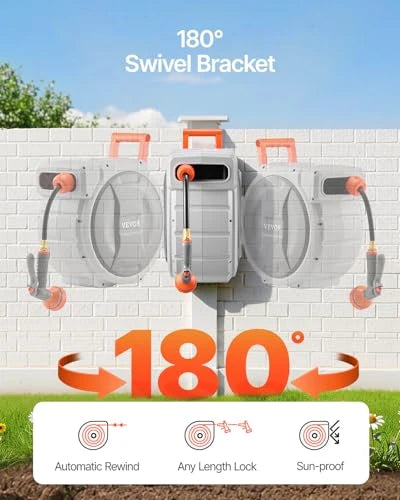 Retractable Wall Mounted Garden Hose Reel