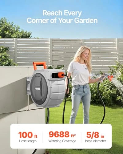 Retractable Wall Mounted Garden Hose Reel