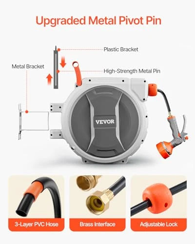 Retractable Wall Mounted Garden Hose Reel